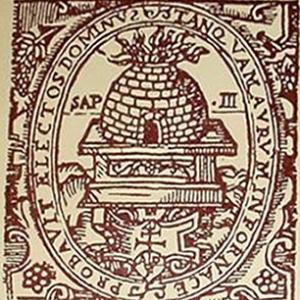12. Marca de l'impressor de la primera edició de la traducció castellana de l'obra de Manfredi (Saragossa, Antonio del Furno, 1567).