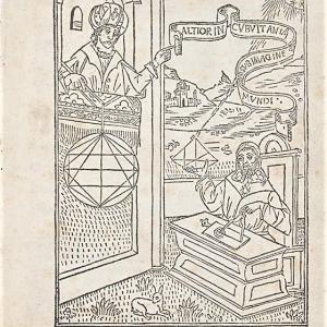 3. Al·legoria de l'astrologia, en una edició italiana del 'Llunari' de Bernat de Granollacs ('Summario de la luna', Venècia, Guillelmus Anima Mia, Tridenensis, c. 1489-1490).