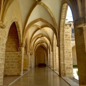 6. Claustre del convent del Carme de València. El 1443 Manuel Díez va ser enterrat a la sepultura que la família tenia al presbiteri de l'església d'aquest convent.