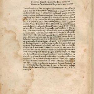 5. Pròleg-dedicatòria de Francesco del Tuppo a la seva edició del 'Liber de homine' de Manfredi, posat a nom d'Albert el Gran (Nàpols, 1478).