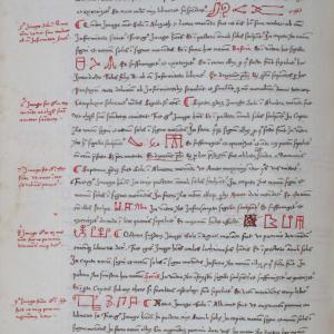 11. El 'Liber Solis', un llibre d’imatges astrals atribuït a Hermes (Darmstadt, Universitäts- und Landesbibliothek, ms. 1410, f. 58v, c. 1550).
